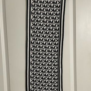 Michael Kors black and white logo scarf